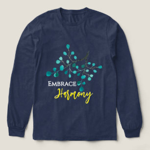 En Tri-matière T-shirt Branches Abstraites Embrasser l'Harmonie