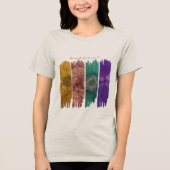 En Tri-matière T-shirt brosses à brosse à fleurs (Recto)