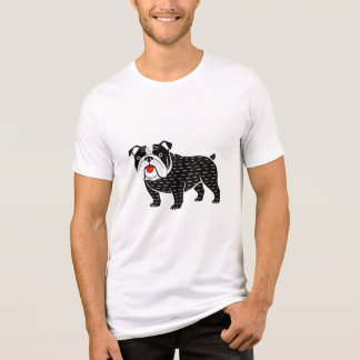 En Tri-matière T-shirt Bulldog | Tee graphique d'art folklorique
