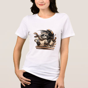En Tri-matière T-Shirt Café Raton Laveur