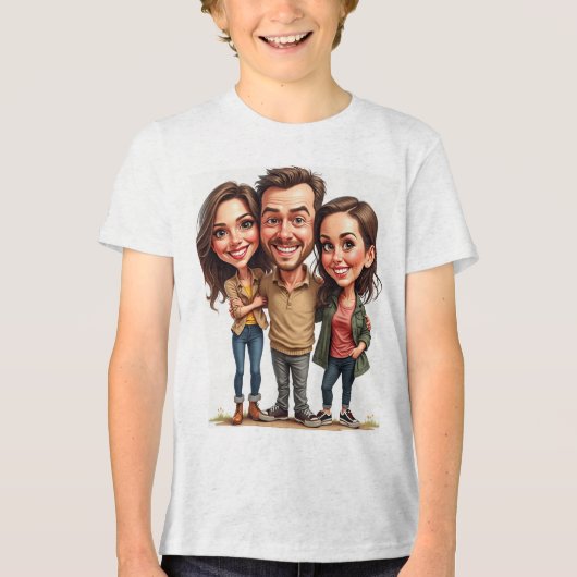 En Tri-matière T-shirt caricature (Recto)