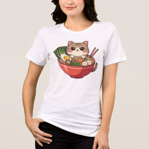 En Tri-matière T-shirt Cat Ramen