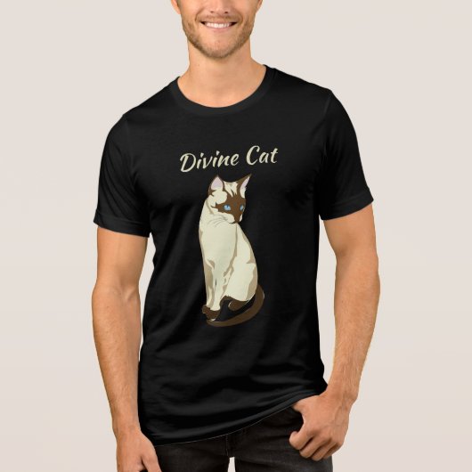 En Tri-matière T-shirt Chat Divin (Recto)