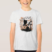 En Tri-matière T-shirt - Chat noir (Recto)