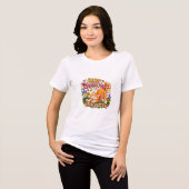 En Tri-matière T-Shirt Chat Restez Pawsitive | (Recto plein)