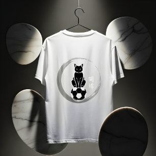 En Tri-matière T-shirt chat soccer gras - Vêtements de sport pour