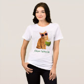 En Tri-matière T-Shirt Chat Tabby Rouquin (Recto plein)