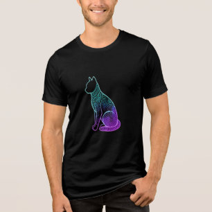 En Tri-matière T-Shirt Chat Tribal Néon