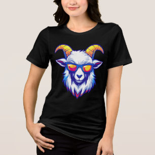 En Tri-matière T-shirt Chèvre Cool avec Lunettes de Soleil – Drôl