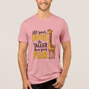 En Tri-matière T-shirt chrétien vintage girafe La Foi Plus Forte