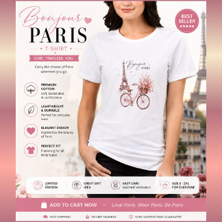 En Tri-matière T-Shirt Collage des Lieux Remarquables de Voyage e