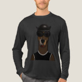 En Tri-matière T-shirt cool Doberman Biker Dog Long Manche (Recto)