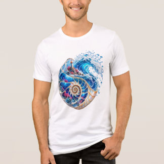 En Tri-matière T-Shirt Coquille Océanique