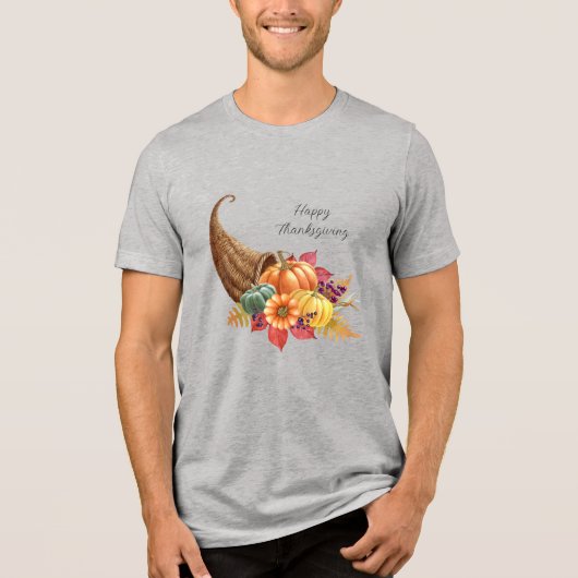 En Tri-matière T-shirt Cornucopia Hommes Thanksgiving (Recto)