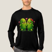 En Tri-matière T-shirt couple de cornichons mignons drôles Kawaii (Recto)