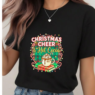 En Tri-matière T-shirt Cozy Plaid Noël Amateur de Livres