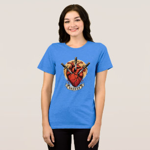 En Tri-matière T-Shirt Dagues de Cœur Brisé