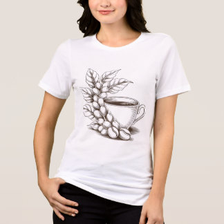 En Tri-matière T-shirt d'art de la ligne de café Lover - humeur b