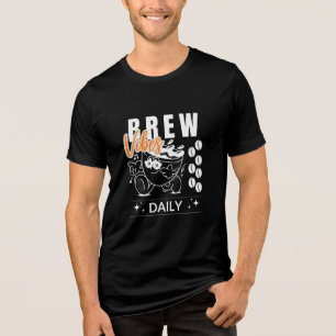 En Tri-matière T-Shirt de café retro quotidien de brasserie Vibes