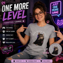 T-shirt de chat de joueur pour un niveau supplémen