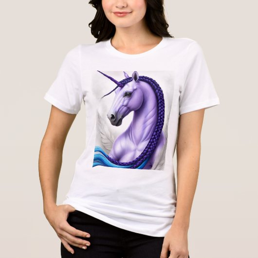 EN TRI-MATIÈRE T-SHIRT DE CONCEPTION UNICORN (Recto)
