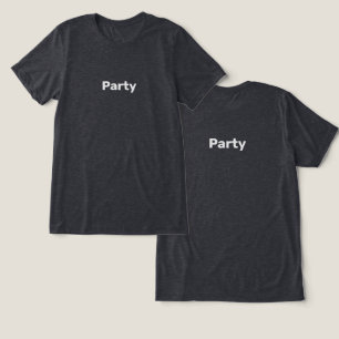 En Tri-matière T-shirt de la fête masculine Heather noire