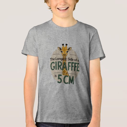 En Tri-matière T-shirt de la Giraffe drôle (Recto)