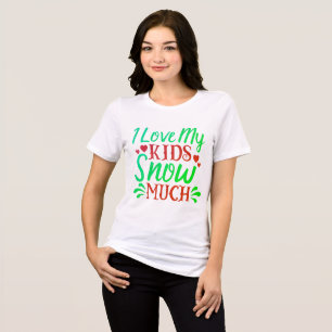 En Tri-matière T-shirt de Noël amusant montrant l'amour pour les