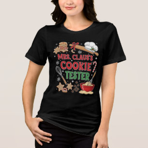 En Tri-matière T-shirt de Noël pour boulangers amateurs de biscui