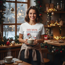 T-Shirt de Noël pour Femmes | Design de Bonhomme d