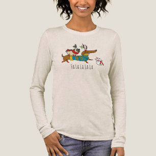 En Tri-matière T-shirt de vacances avec dachshund, carlin et oise