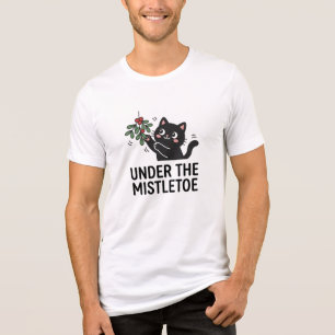 En Tri-matière T-shirt de vacances de chat noir joyeux sous le gu