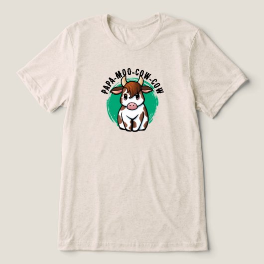 En Tri-matière T-shirt de vache (Design Recto)