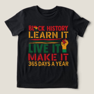 En Tri-matière T-shirt d'éducation afro pour 100 jours d'apprenti
