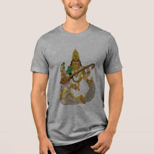 En Tri-matière T-Shirt Déesse Saraswati