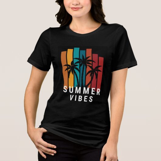 En Tri-matière T-shirt d'été pour femmes (Recto)