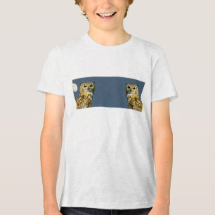 En Tri-matière T-shirt deux hiboux d'aigle