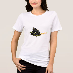 En Tri-matière T-Shirt dévotionnel d'amour silhouette Radha Krish