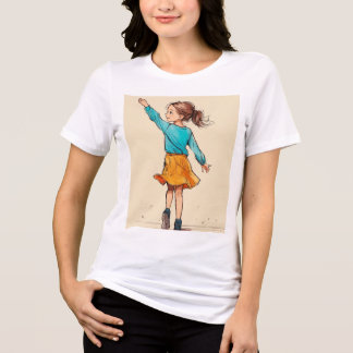 En Tri-matière T-shirt Dreamy Watercolor avec Whimsical Ban Bloc