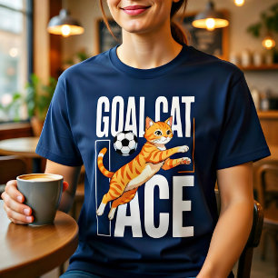 En Tri-matière T-shirt drôle de chat de but pour les fans de foot