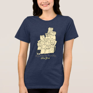 En Tri-matière T-shirt drôle de chat – Streetwear de ma famille M