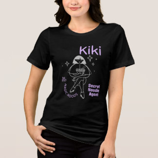 En Tri-matière T-shirt drôle de fille Kiki aux nouilles | Nourrit
