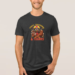 En Tri-matière T-shirt drôle de football pour Thanksgiving