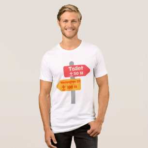 En Tri-matière t-shirt drôle de la signalisation routière
