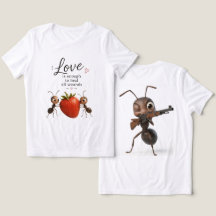 T-shirt drôle et mignon avec des fourmis qui aimen