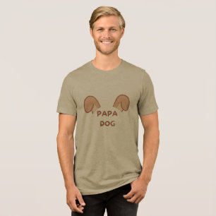 En Tri-matière T-shirt Drôle & Mignonne Chien Papa