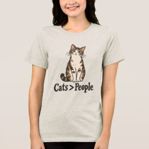 En Tri-matière T-shirt drôle pour amateur de chats : Chats > Gens