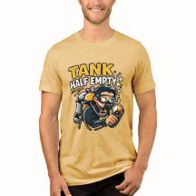 T-shirt drôle pour plongeur - Réservoir à moitié v