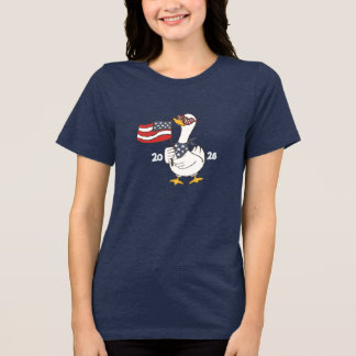 En Tri-matière T-shirt du 4 juillet avec une jolie oie 2026