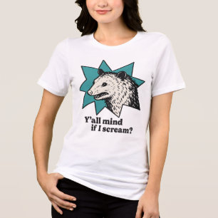 En Tri-matière T-shirt du Possum Rétro 'Ça Vous Dérange Si Je Hur